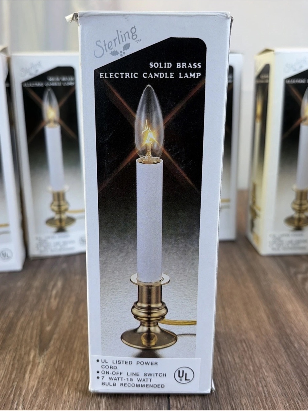 Lot of 8 VTG Sterling Solid Brass Electric Candlestick Lamp Light Indoor